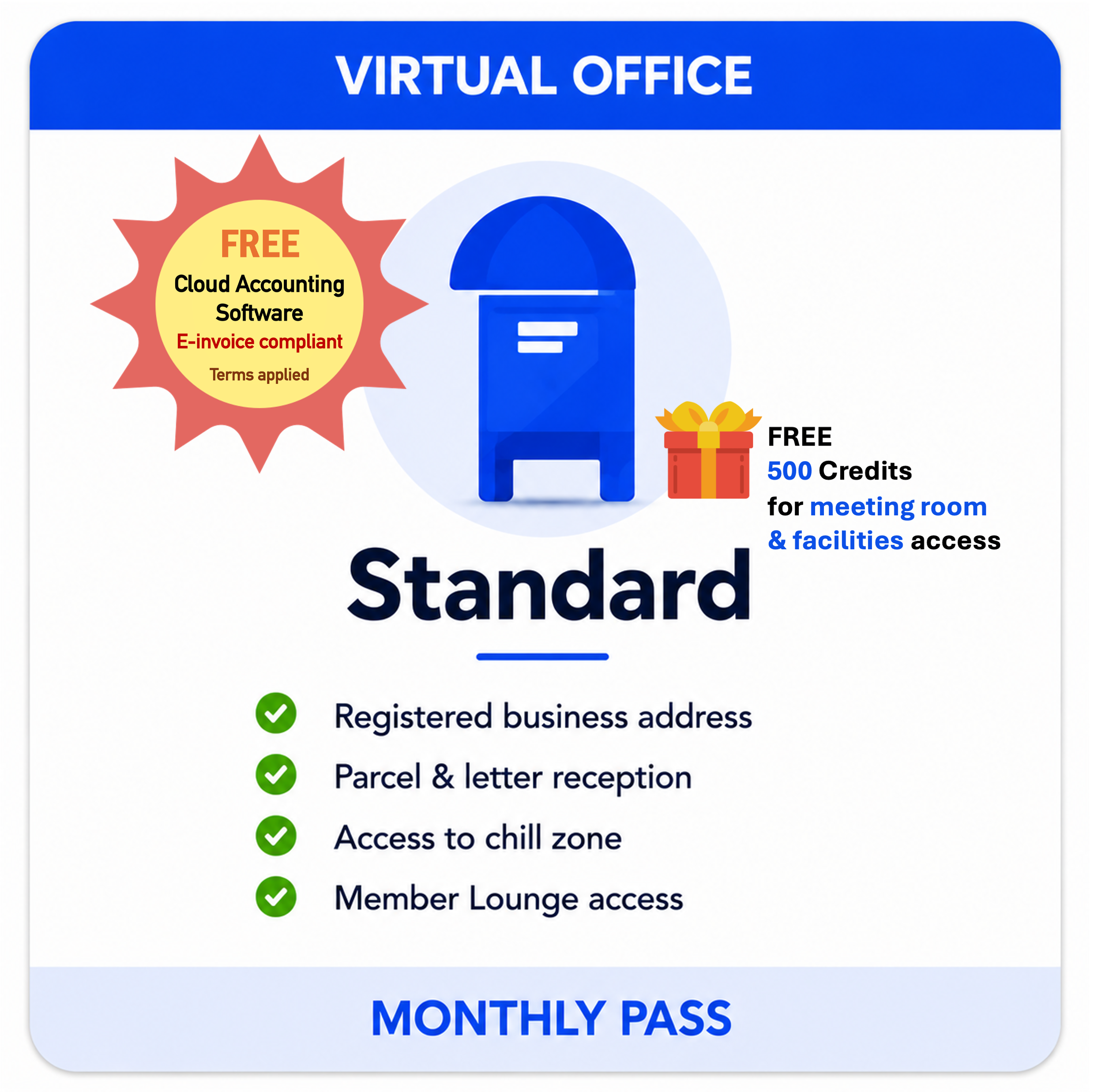 Virtual Office Standard Package - Monthly